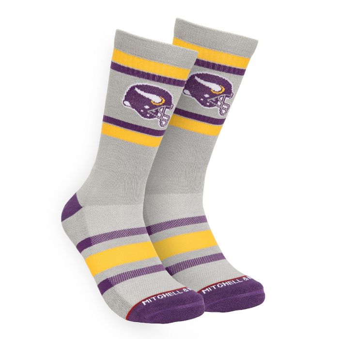 NFL Team Stripes Crew Socks Minnesota Vikings