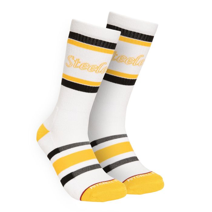 NFL Team Stripes Crew Socks Pittsburgh Steelers