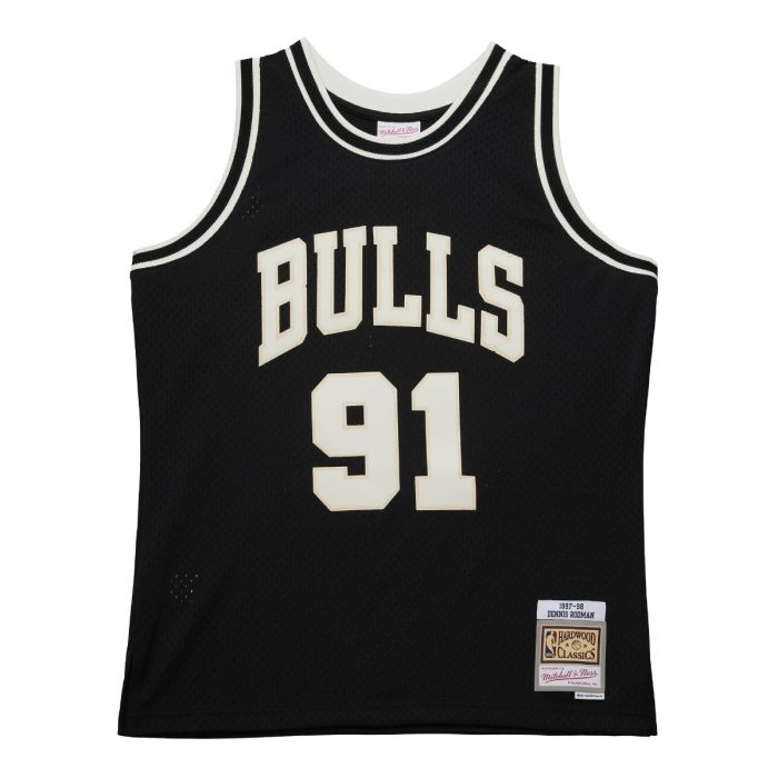 NBA Off Court Black/Cream Jersey Bulls 1997 Dennis Rodman
