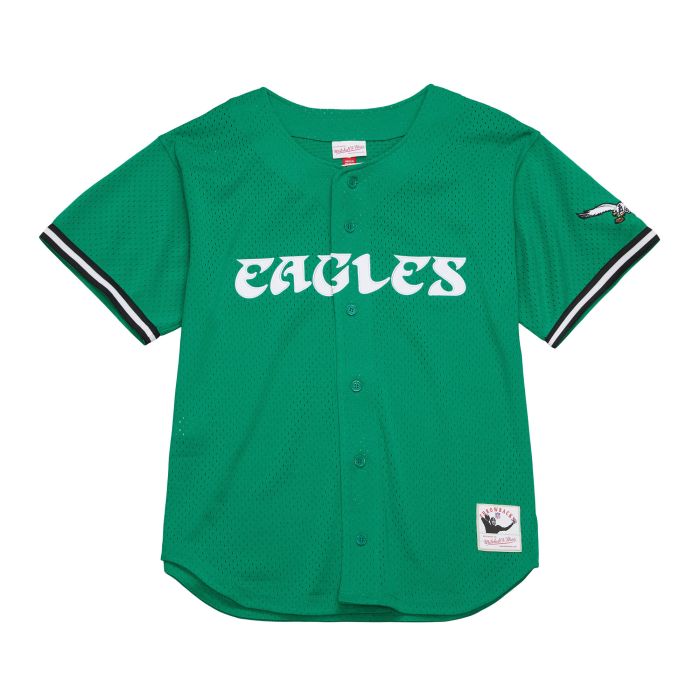 Mitchell & Ness on The Clock Mesh Button Front Philadelphia Eagles